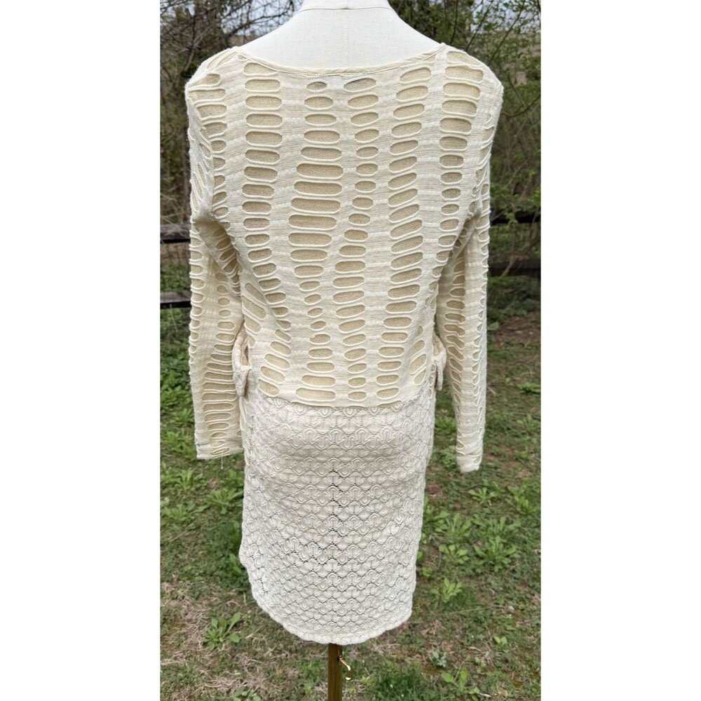 Shimmery Ivory Crochet Duster | Romantic Boho Chic by T. Bleu Festival - Picture 5 of 10